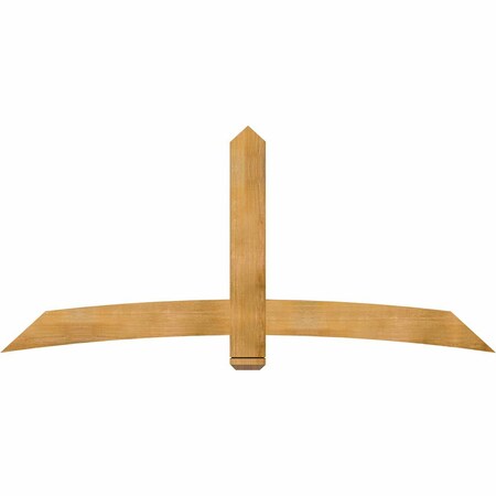 Ekena Millwork Bellingham Rough Sawn Timber Gable Bracket, Western Red Cedar, 84"W x 38"H x 2"D x 6"F, 11/12 Pitch GBW084X38X0206BEL00RWR